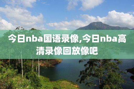 今日nba国语录像,今日nba高清录像回放像吧